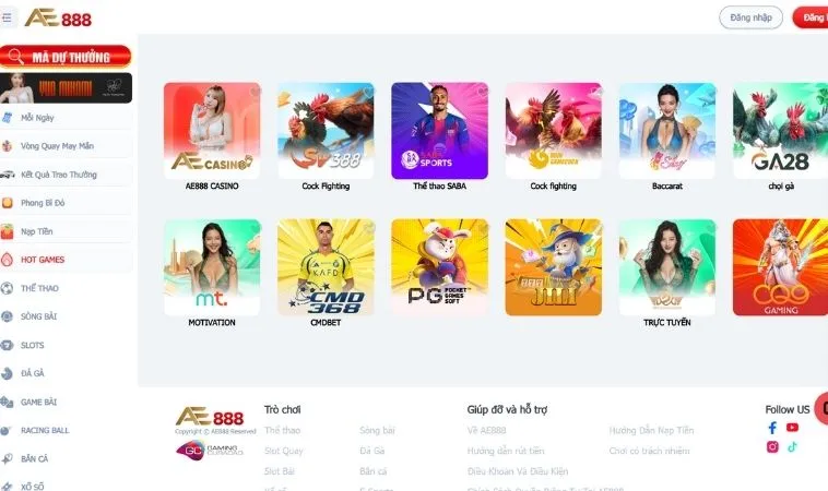Đa dạng các thể loại game nhanh để trải nghiệm tại AE888