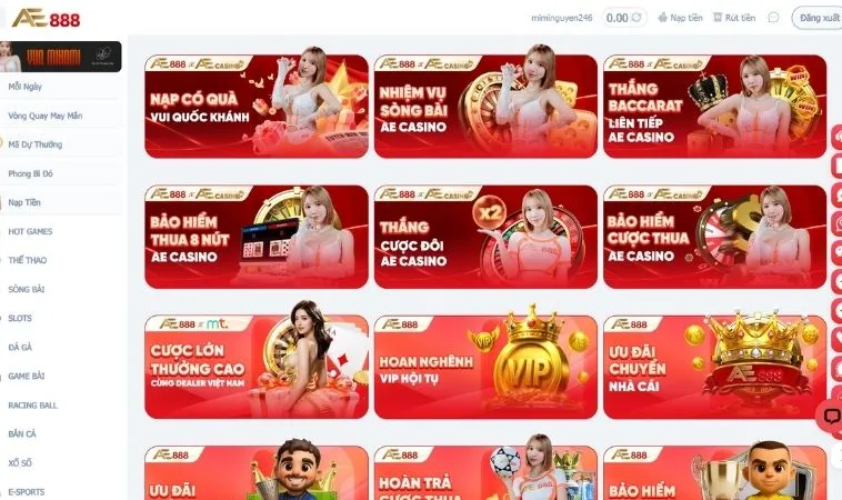 Các chương trình khuyến mãi AE888 hấp dẫn tặng người chơi