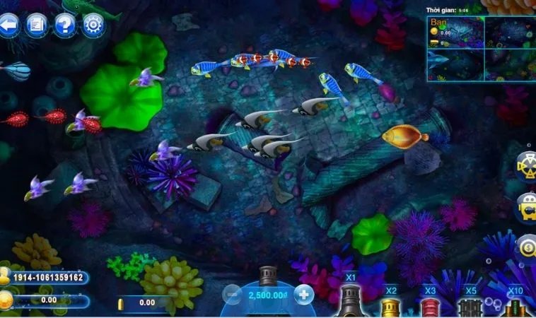 Trở Thành Bậc Thầy Thợ Săn Cá AE888 Với Chiến Thuật Bất Bại 2 Giao diện chơi game Thợ Săn Cá AE888